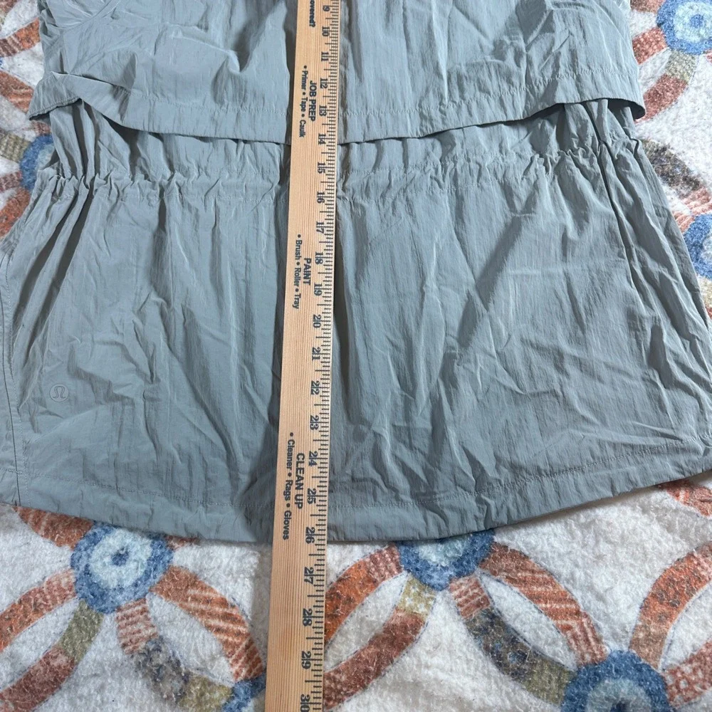 Lululemon Cinched Hem Half Zip Anorak Windbreaker Grey Purple LW4BNSS Size 6